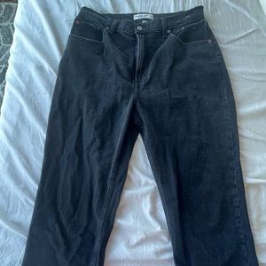 Curve love ankle straight ultra high rise black jeans